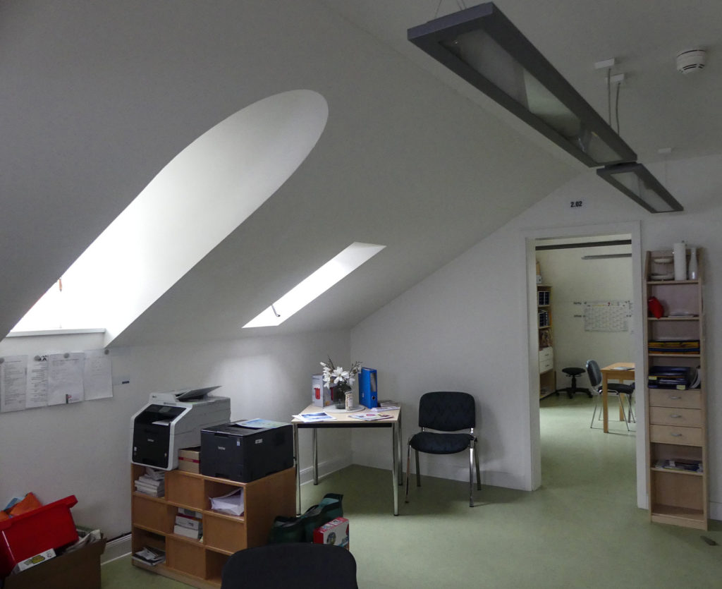 Innenraum unter ausgebautem Dachgeschoss – KITA 15