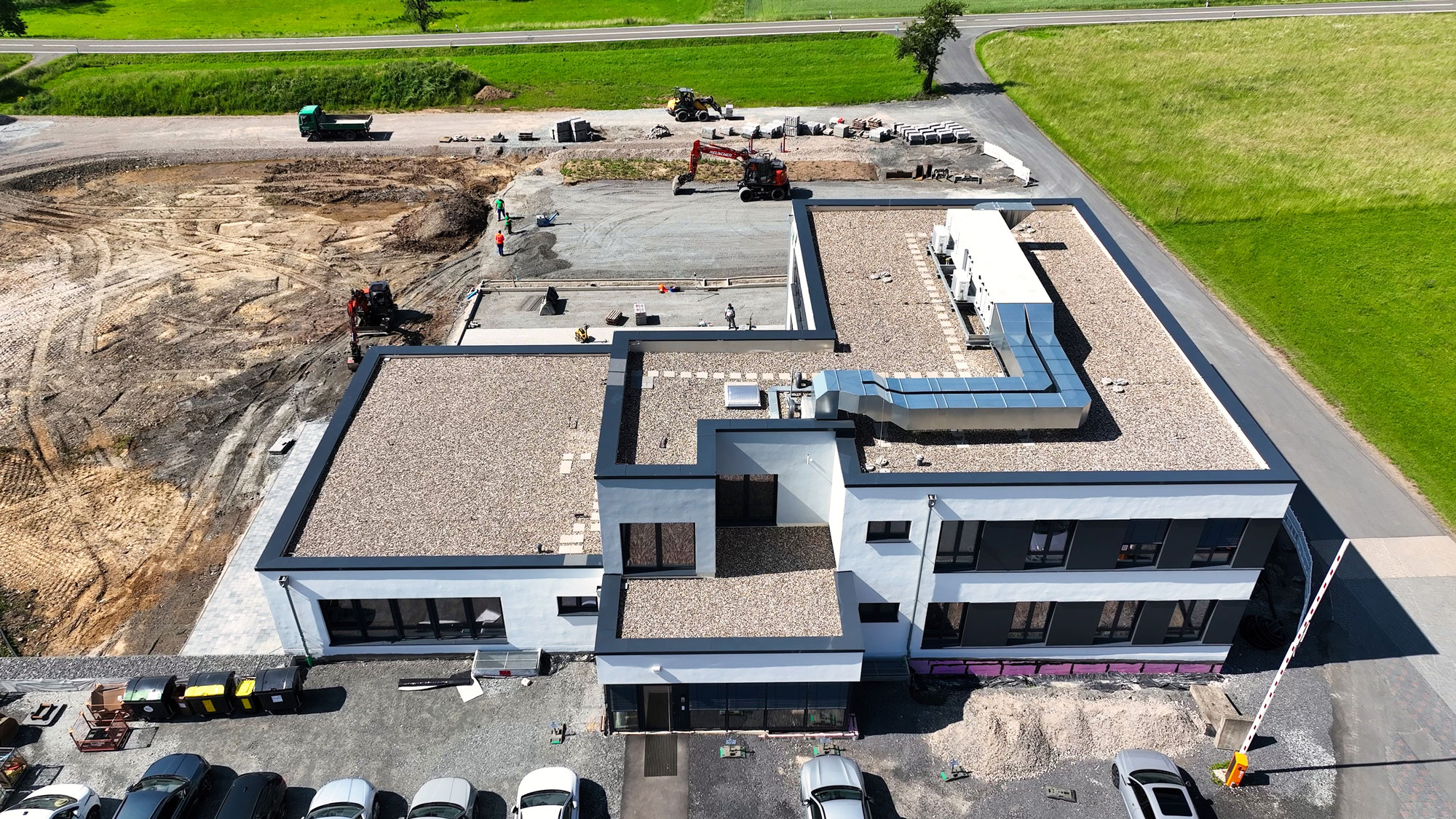 Baustelle Neubau Bürogebäude Reuscher Rennerod – Tragwerksplanung und Rohbau